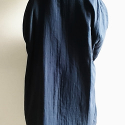 ふわふわ軽くて柔らかい肌触り❤️ ダブルガーゼのロングカーディガン  濃藍   　 18枚目の画像