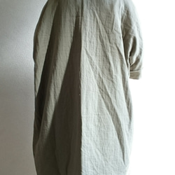 <Creema限定>Soft khaki   long cardigan　double gauze 3枚目の画像