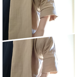 <Creema限定>予約 Soft beige   long cardigan　double gauze 5枚目の画像