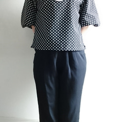 <Creema限定>新作 Balloon sleeve pullover　
Black White Dot・・ 7枚目の画像