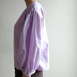 Balloon sleeve pullover  double gause lavender 4枚目の画像