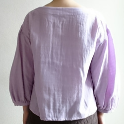Balloon sleeve pullover  double gause lavender 5枚目の画像