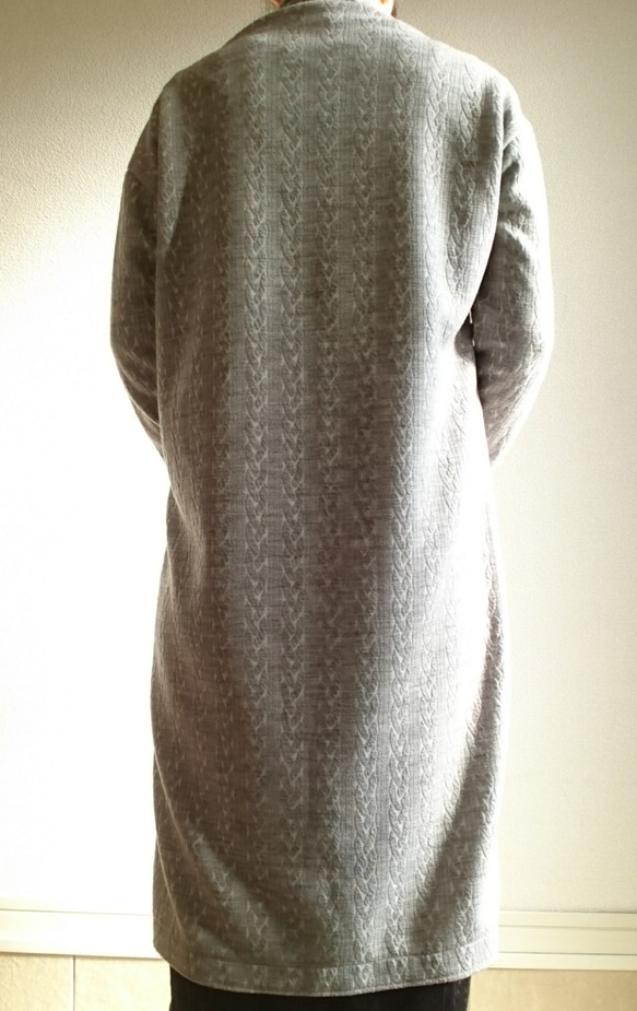 <Creema数量限定>ラスト！即納 Aran ami smokegray long cardigan 　 7枚目の画像