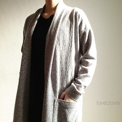 <Creema数量限定>ラスト！即納 Aran ami smokegray long cardigan 　 8枚目の画像