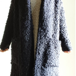 <Creema数量限定>新作 Italiana moco moco  long cardigan　 ðark navy　 7枚目の画像