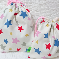 <Creema数量限定商品>☆Starry skies☆入園入学グッズ4点セット pale pink 3枚目の画像