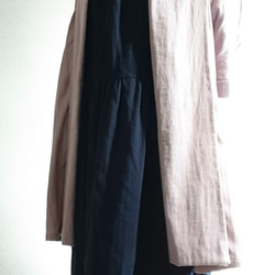 <Creema限定> 秋色 Mauve pink  long cardigan　double gauze 4枚目の画像