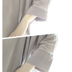 <Creema限定> 秋色 Mauve pink  long cardigan　double gauze 6枚目の画像