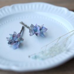 ちっちゃな 紫陽花 の 布花 ヘアピン 4枚目の画像