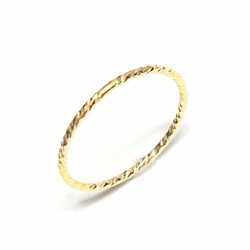 【7号】14K Gold Filled スパークル Dainty スタッキング ピンキー リング 4枚目の画像