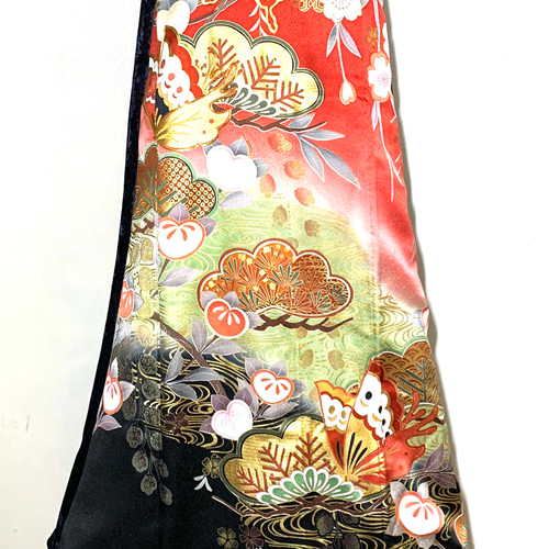 現品1点のみ‼︎】HAJIME AYUMU 高級柄付着物リメイク&ベロアデザイン 