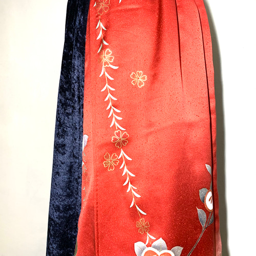 現品1点のみ‼︎】HAJIME AYUMU 高級柄付着物リメイク&ベロアデザイン 