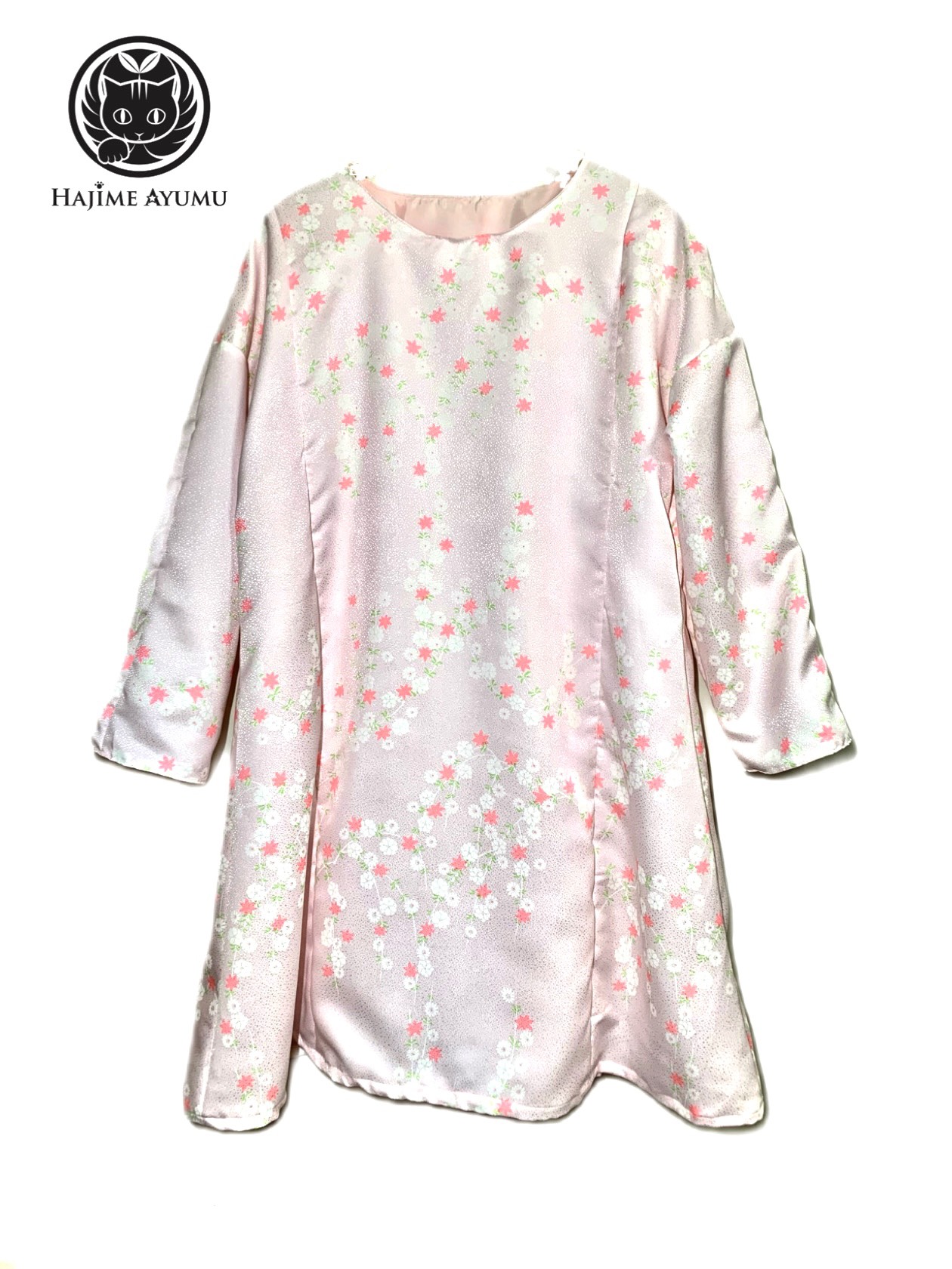 現品1点限り‼︎】HAJIME AYUMU 春カラー花柄着物生地デザインロング 