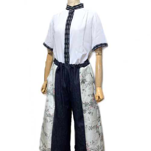 現品1点限り‼︎】HAJIME AYUMU 高級和柄着物&岡山県産児島デニム