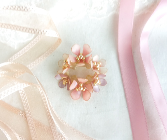 GB004 くすみピンクのニュアンスカラー コーラルピンク 桜 （卒園式 入学式 卒業式 プレゼントに・・・） 10枚目の画像