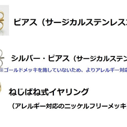 mocha 白く咲く花 × べっ甲 〈大ぶり〉サージカルステンレス　ピアス/イヤリング　 5枚目の画像