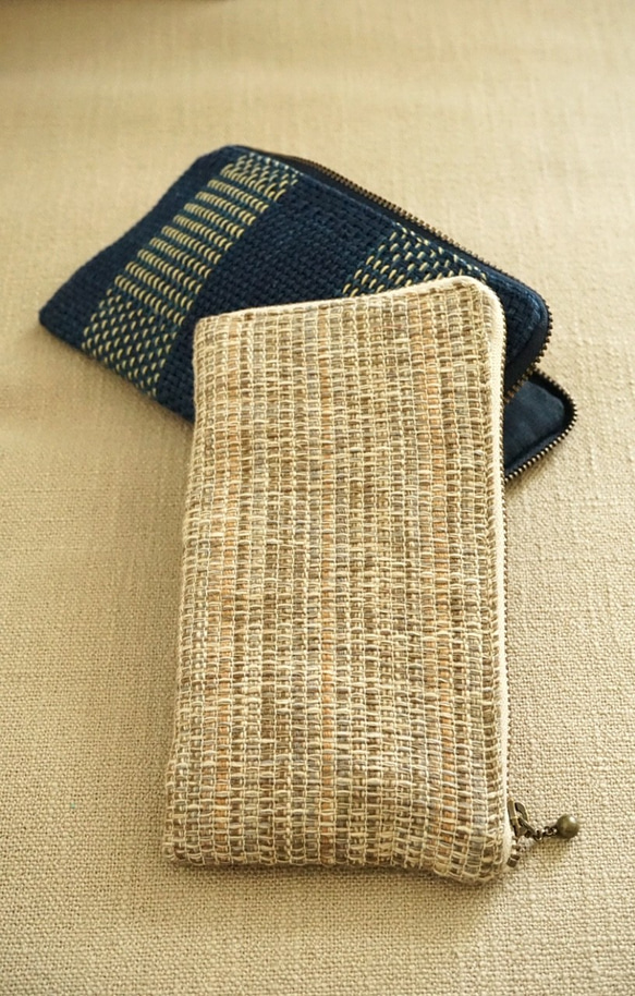 天然染料リネン手織り収納袋、携帯電話袋、眼鏡袋、天然素材手織り、限定特別+台湾無料輸送/ 1枚目の画像