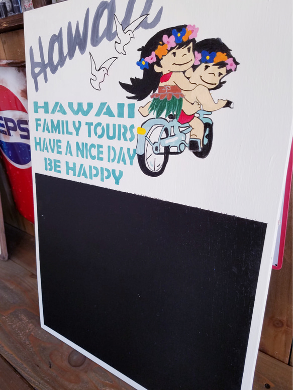 ハワイアン黒板ボード 1枚目の画像