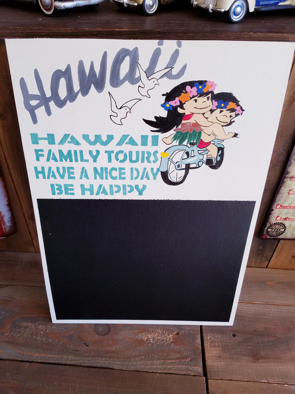 ハワイアン黒板ボード 2枚目の画像