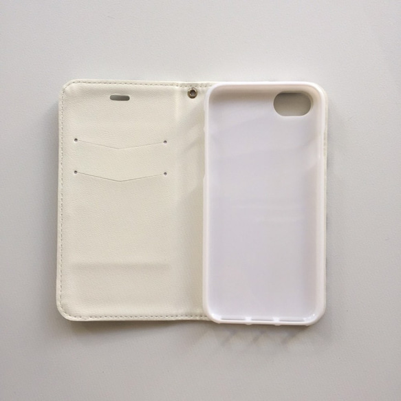 甘辛MIXレオパード柄スマホケース♪ヒョウ柄 リボン手帳型iPhoneケース カード収納 グレージュブラックライトグレー 4枚目の画像