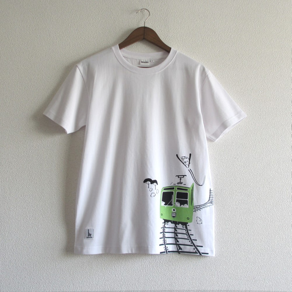 ウミキリン　つながるTシャツ（レトロケーブルカー）おとなサイズ　リンクコーデ 2枚目の画像