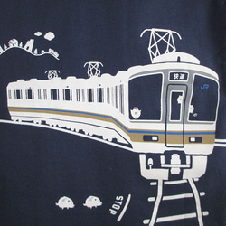 こどもTシャツ　ブルー（ＪＲ西日本　普通＆快速電車） 5枚目の画像