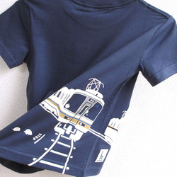 こどもTシャツ　ブルー（ＪＲ西日本　普通＆快速電車） 6枚目の画像