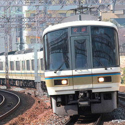 こどもTシャツ　ブルー（ＪＲ西日本　普通＆快速電車） 10枚目の画像