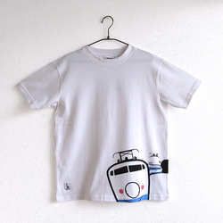おとなTシャツ　ホワイト（新幹線Ｎ７００系＆０系） 2枚目の画像