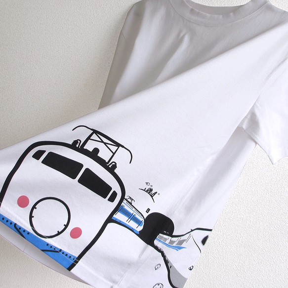 おとなTシャツ　ホワイト（新幹線Ｎ７００系＆０系） 6枚目の画像