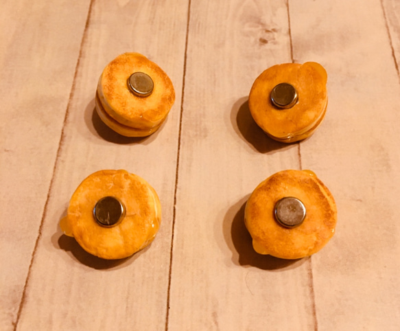 《ミニチュアフード》パンケーキのマグネット2個セット 3枚目の画像
