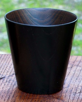 mokumeカップ 黒 / ケヤキ・天然漆 / 中田漆木