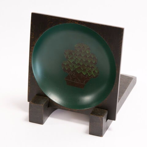 さぬき角丸ボウル「松盆栽」 / 天然木・天然漆 / 中田漆木