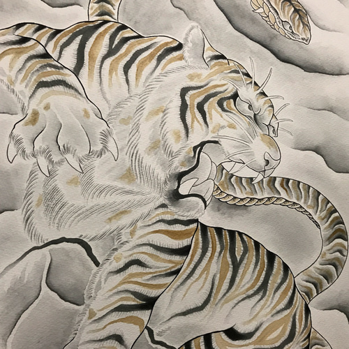 虎蛇 絵画 Eiscreem 通販 4401531｜Creema(クリーマ)