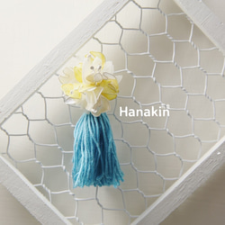 Hanakin花金 花糰 黃 手作飾品耳環（一對） 第1張的照片