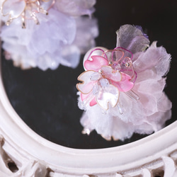 Hanakin花金  blossom 粉櫻 手作樹脂飾品耳環（單顆） 第6張的照片
