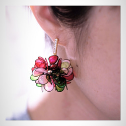Hanakin花金 花球 聖誕限定 手作飾品耳環 （一對） 第3張的照片