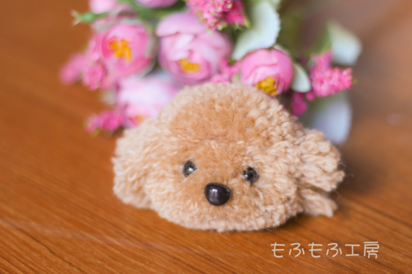 プードルさん＊ぽんぽん＊ブローチ 2枚目の画像