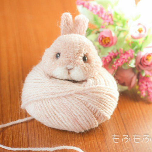 うさぎ＊ぽんぽん＊ブローチ ぬいぐるみ もふもふ工房 通販 5342831