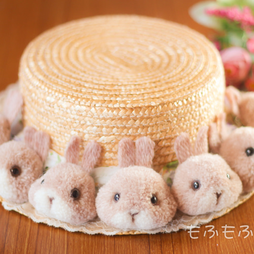 うさぎ＊ぽんぽん＊ブローチ ぬいぐるみ もふもふ工房 通販 5342831