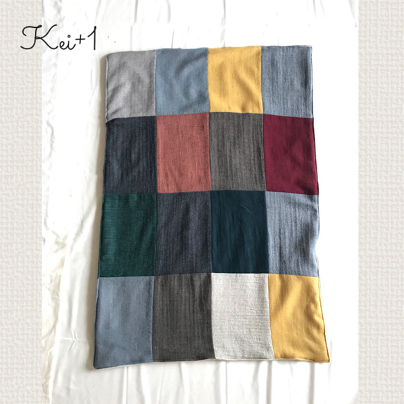 ウールガーゼ &フランネルボアリバーシブルブランケット 5枚目の画像
