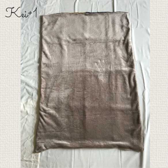 ウールガーゼ &フランネルボアリバーシブルブランケット 7枚目の画像