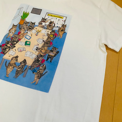 猫Tシャツ さび猫会議　 2枚目の画像