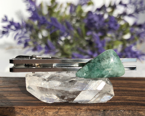 天然翡翠ネクタイピン4.79ct☆青海産の原石から磨きました
