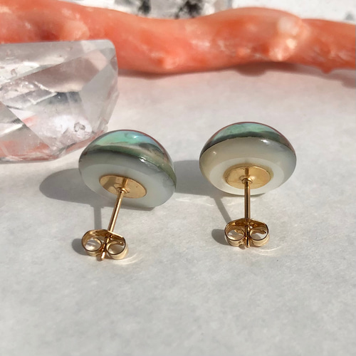 レア14kgfあこや真珠のフラワーカービングピアス レア14kgfあこや真珠のフラワーカービングピアス