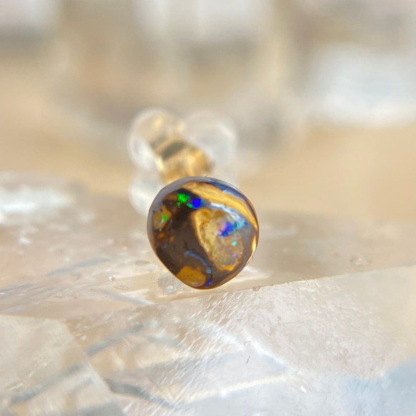 ボルダーオパール 14kgf ハンドメイド ピアス 【公式通販】