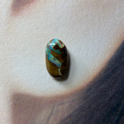 天然ボルダーオパール14kgf片耳ピアス☆オーストラリア・Yowah産原石から磨いた１点もの！ 9枚目の画像