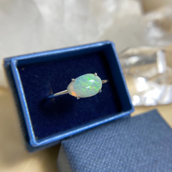 SALE！12号/天然オパールシルバーリング0.93ct/オーストラリア産原石から磨きました！ 6枚目の画像