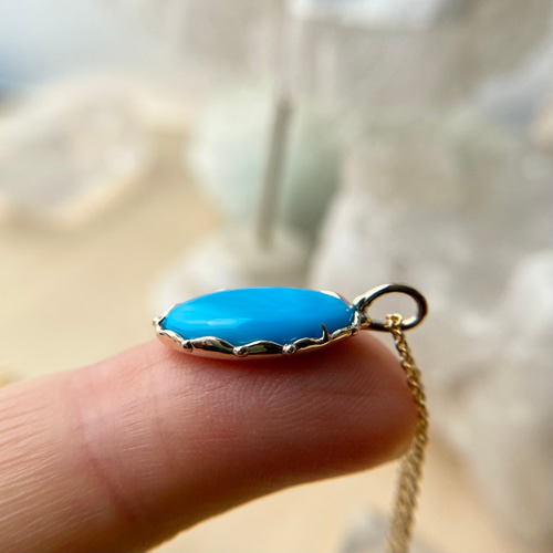 天然 ターコイズ ダイヤモンド ネックレス トルコ石 上品 数量限定！！ 楽天市場】ターコイズ(トルコ石) ネックレス 24.26ct K18WG 24ct 24