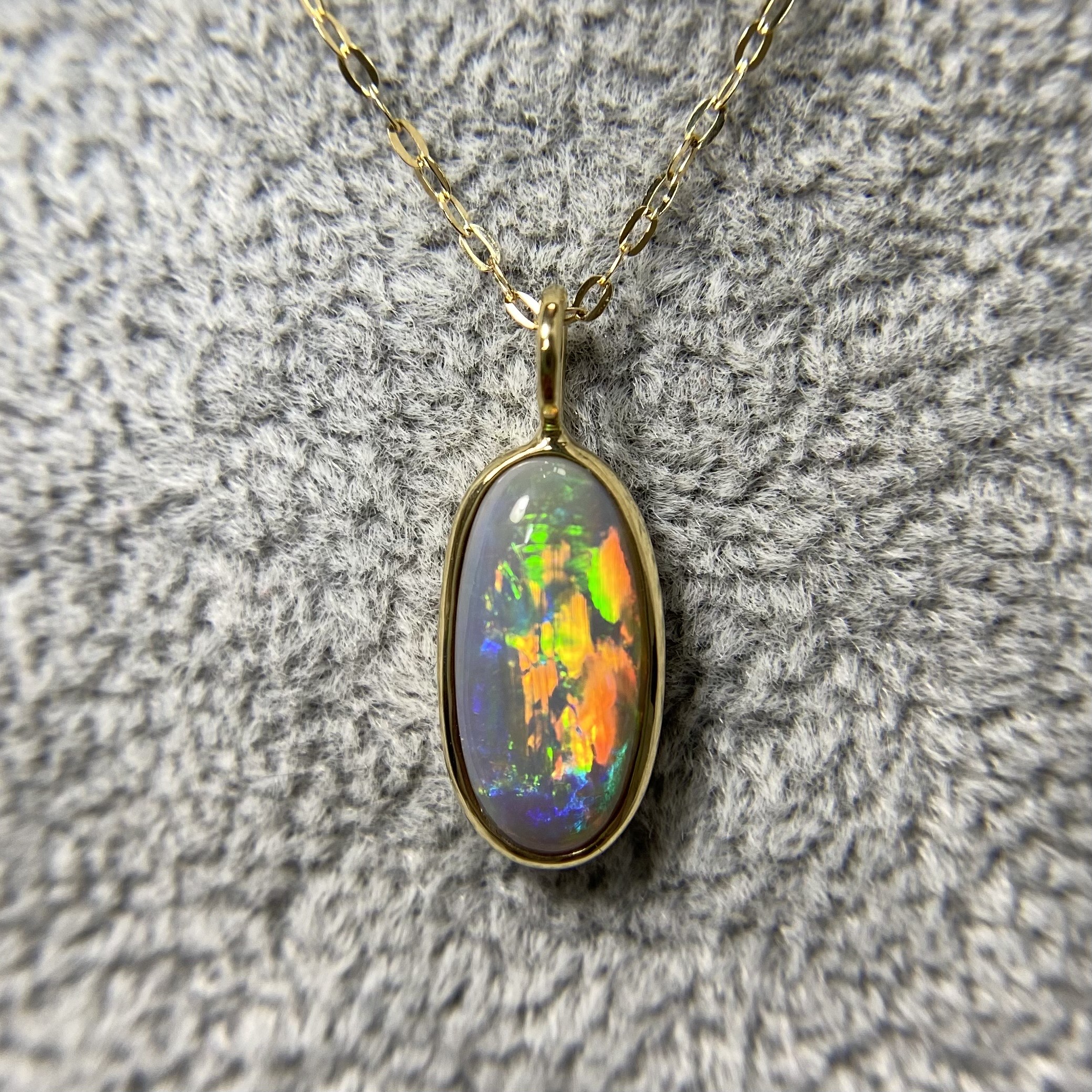 K18☆天然オパールネックレス☆オーストラリア産原石から磨いた１点もの！ 189,000円